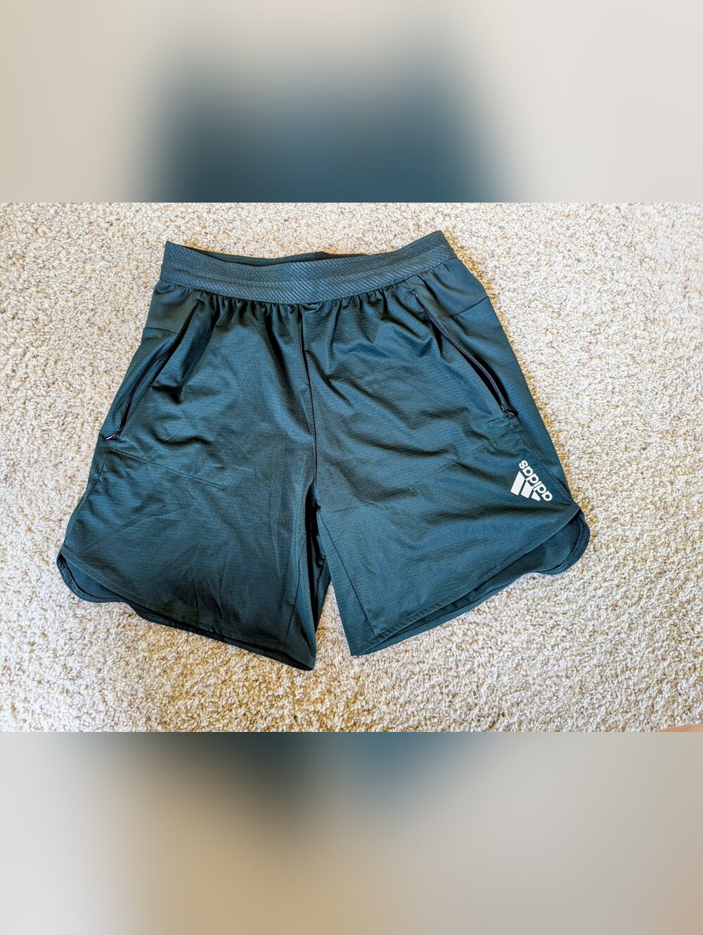Adidas Mens Shorts With Heatdry Technology Forest Green Size S 7" Inseam